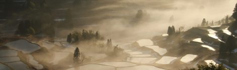 The terraced rice fields of Hoshi-toge